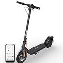 Segway Ninebot Electric KickScooter F2 Plus, Commuting Scooter with 10-inch Tires, Max Speed 25km/h & 55km Max Range, Anti-Slip Dual Lights, Suitable for Adults, Black