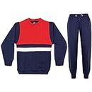 A2Z 4 Kids Kids Girls Boys Tracksuit Contrast Panelled Fleece Jogging Suit - T.S 702 Navy 4-5