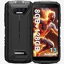 DOOGEE S41 Plus [2024] Telephone Portable Incassable, 8GB RAM+128GB ROM(TF 1TB) Android 13, Ecran IPS HD+ de 5,5'', 6300 mAh, 13 MP + 8 MP, Octa-Core Smartphone Incassable, IP68/I69K/NFC/OTG/Face ID