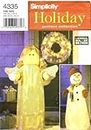 Simplicity 4335 Sewing Pattern Lighted Snowman Angel Wreath Christmas Decorations