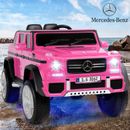 New Mercedes-Benz 12V Power Electric Kids Pink Ride On Car LED Lights Music R/C