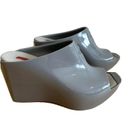Cesare Paciotti S30000 Women's Shoes Slip Ons Size EU36 Rubber Gomma Silver VGC