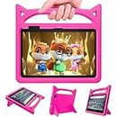 All-New Fire 7 Tablet Case, 7” 12th Generation (2022 Release),Fire 7 Tablet Case for Kids,DJ&RPPQ Shockproof Light Weight Handle Kids Friendly Case for Amazon Kindle fire 7 Tablet,(Rose)