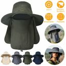 Cappello da pesca confezionabile Safari Cap UPF 50+ protezione solare con copertura viso lembo collo