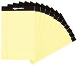 Amazon Basics Narrow Ruled 5 x 8-Inch Writing Pad - Canary (50 sheets per pad, 12 pack)