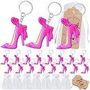 KeeStar 60 Pack PinkShoes Keyring Party Favor Packs with 20 Keyrings, 20 Thank You Tags and 20 Souvenir Bags for Baby Shower, Kids Party Giveaway Gift, Birthday