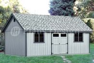 16' x 24' Reverse Gable Backyard Storage Shed Plans #D1624G, Free Material List 