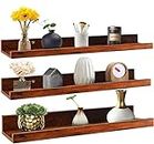 Dime Store Floating Engineered Wood Shelf Wall Mount Wall Shelves Storage Shelf for Living Room Bedroom for Home Decor Items (16 Inch, Brown)