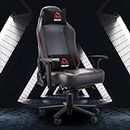 Big and Tall Gaming Chair 350lbs-Racing Computer Gamer Chair, Ergonomic Office PC Chair with Wide Seat, Adjustable 4D Armrest for Adult Teens-Black