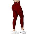 Ayolanni Friday Black Deals 2023 Womens Cargo Leggings with Multiple Porkets High Waisted Tummy Control Stretchy Trousers Workout Running Yoga Pants Cyber of Monday Deals 2023 Womens Yoga Pants