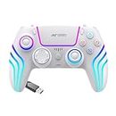 Ant E Sports Gp400 Rgb Wireless Controller For Pc / Ps4 / Ps3 / Switch/Android/Ios With Double Shock, Six- Axis Sensor, Turbo Function, Upto 12 Hrs. Play Time, 1000Mah Battery White.