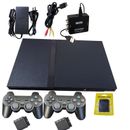 Playstation 2 Slim (PS2) Console - Black - Sony - Bundle - Accessories Included