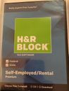 H&R Block Tax Software Self Employed/Rental Premium 2018 CD + Download *new*