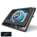 llano 2024 Gaming Laptop Cooling Pad, Laptop Cooler Stand with 5.5inch External Fan, Adjustable Speed, Touch Control, 3-Port USB, Rapid Cooling Computer Laptop 15-19in, with a Mouse Pad (V13 No RGB)