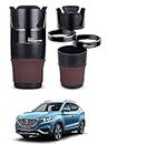 Auto Addict Car Cup Holder Expander 360 Degrees Adjustable Car Drink Cup Holder Storage Box for Water Bottle Drinks Container and Phone Small Things, 4 in 1 Multifunctional MG ZS EV