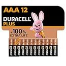 Duracell Plus pilas AAA (pack de 12) - Alcalinas 1,5 V - Hasta 100 % extra duración - Fiabilidad para dispositivos cotidianos - Embalaje sin plástico - 10 años de almacenamiento - LR03 MN2400