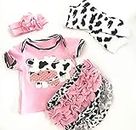 NPKPINK Reborn Baby Dolls Girl Clothes Pink Outfits 4 Piece Set for 20"- 22" Reborn Doll Baby Girl Matching Clothing Accessories
