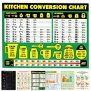 Cooking Conversion Chart Magnet Measurement Sheet Baking Supplies Fridge Magnet 