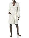 Amazon Essentials Women's Lightweight Waffle Mid-Length Robe (Available in Plus Size), Beige, Large