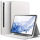 JETech Case for Samsung Galaxy Tab S8 2022/S7 2020 11-Inch with S Pen Holder, Slim Folio Stand Protective Tablet Cover, Multi-Angle Viewing (Silver)