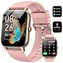 Smart Watch (Answer/Make Calls), 1.85" Smart Watches for Men Women 110+ Sport Modes Fitness Tracker with Sleep Heart Rate Monitor, Pedometer, IP68 Waterproof Fitness Watch for iOS Android, New Pink