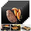 UBeesize Grill Mats for Outdoor Grill Set of 6 - Heavy Duty Non-Stick BBQ Grilling Mat & Oven Liner, Reusable, Easy to Clean - Works on Oven, Gas, Charcoal, and Electric BBQ - 15.75 x 13 Inch