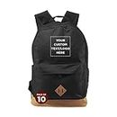 DISCOUNT PROMOS Custom Multipurpose Laptop Backpacks Set of 10, Personalized Bulk Pack - Lots of Features for Everyday Use, Perfect for Employess, Businessman - Black