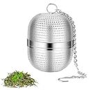 Movstriker Tea Infuser for Loose Tea, Stainless Steel Tea Filter Strainer with Chain Tea Ball Strainers Mesh Tea Infuser Perfect for Teapots, Mugs, Cups, LST-104