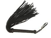 PETS TRIANGLE 21" Soft Leather Flogger Whip 45 Fringes (Full Black)