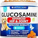 Glucosamine for Dogs - Advanced Hip and Joint Supplement for Dogs - Glucosamine Chondroitin for Dogs - Dog Joint Pain Relief - MSM - Support Dog Joint Supplement Health - 120 Chews