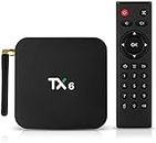 Zeerkeer Android TV Box 9.0, Smart TV Box TX6 【4 Go RAM + 32 Go ROM】 EMMC Dual WiFi 2,4 G + 5 G Bluetooth Quad Core 4 K Ultra HD H.265 USB 3.0 Android TV Box