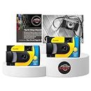 Disposable Cameras Multipack - Includes 2x Kodak Daylight Saver Single-Use Disposable Cameras with 39 EXP and Clikoze Photography Tips Card