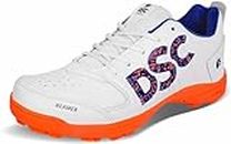 DSC Beamer Cricket Shoe for Men & Boys (Light Weight | Economical | Durable | Size UK: 11) (Fluro Orange-White)
