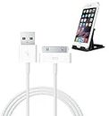 Gilary Charging Adapter, Personal Computer Usb Sync Data Charging Charger Cable (1 . 5 M) Cord For Ios 4/4S, Ios Combo Offer 4S Data Cable With Sdo, White