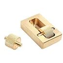 HEALLILY Leather Painting Box Mini Leather Oil Painting Box Leather Top Dye Oil Roller Box Applicator DIY Craft Treatment Tool Brass with 2 Roller