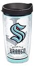 Tervis Made in USA Double Walled NHL Seattle Kraken Insulated Plastic Tumbler Cup Keeps Drinks Cold & Hot, 16oz, Tradition