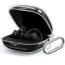 Powerbeats Pro Case Cover, Filoto Hard Case for Powerbeats Pro Wireless Earbuds Full Body Shockproof Protective Charging Case Skin with Keychain Accessories for Men Women (Clear
