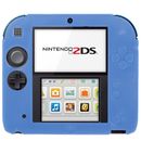 Nintendo 2DS Silikon Case Flexibel Matt Schutz Hülle Cover Abdeckung Bumper Blau