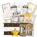 Mother Day gift Basket for Women, Shower Bath Kit, Personal Care Gift Set, Coconut & Honey Almond Beauty, Home Bath Pampering Large Size Luxury Bath and Body Home Spa Kit, Mother's Day Gifts for Mom