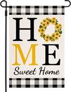 Sunflower Home Sweet Home Garden Flag for outside Summer Flags for Farmhouse Law