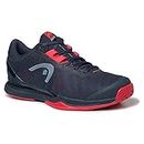 HEAD Men's Sprint Pro 3.0 Herren Tennis Shoe, Navy Blue Neon Red, 45 EU