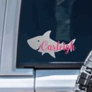Shark Name Vinyl Decal Sticker | Personalized for yeti hydroflask car kids cups 