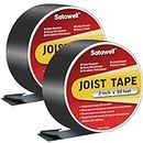 Satawell Butyl Joist Tape for Decking Heavy Duty Self Adhesive Weather-Resistant Deck Tape Waterproof Flashing Joist Tape for Wood,Joists and Beams Black (2''×50‘ 2 Rolls)