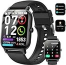 Smartwatch Donna Uomo, Effettua o Risposta Chiamate, 1.85" Orologio Smartwatch, Smart Watch con Cardiofrequenzimetro/Monitoraggio del Sonno, 100+ Sport Impermeabil IP68 Fitness Tracker per Android iOS