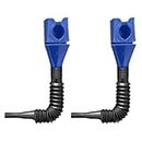 Yagerod Flexible Draining Tool Snap Funnel, Multi-Function Automotive Flex Funnel, Multi-Function Convenient Large Funnels Wide Mouth for Automotive Oil and Household Uses (2Pcs Blue)