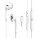 iPhone In-Ear kopfhörer mit Kabel [MFi Certified] HiFi Stereo Sound Ohrhörer Anschluss Mikrofon und Lautstärkeregler kompatibel mit iPhone 14/14 Plus/14 Pro Max/13/12/11/SE/XS/XR/8/7 Alle iOS Systeme