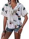 DHRUVI TRENDZ Women's 2022 Fall Clothes Slub Rayon Trim Shirts Cap Sleeve Coller Neck Casual Plain Tops Blouse (DT-W1597-M)