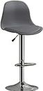 Aarpee Furnitures Polyurethane Revolving Grey Height Adjustable Bar Stool/Kitchen Chair Suitable For Kitchen, Cafeteria, Dining,Pubs, Office,Shops, 35 Centimeters, Orange
