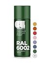 COSMOS LAC Sprühlack grün, glänzend - Spraydosen Sprühfarbe DIY Lack Acryllack Spray Farbspray Sprühdose Lackspray Farbe für Kunststoff, Metall, uvm. (RAL 6002 - laubgrün)