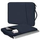 Arae Laptop Sleeve Bag Compatible with 13 inch MacBook Air Mac Pro M1 Surface Lenovo Dell HP Computer Bag Accessories Polyester Case with Pocket,Blue